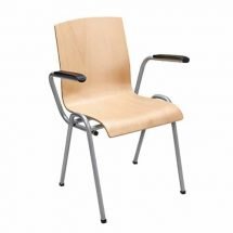 Houten kerkstoel: Style met armleuningen