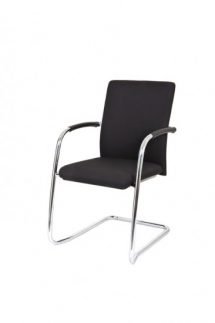 Vergaderstoel sledemodel zwart BM35