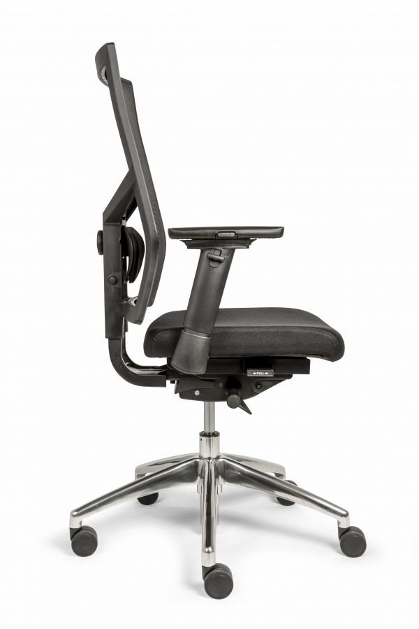 Ergonomische bureaustoel (BM35 Edition Netwave) zij aanzicht