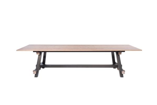 Vepa timber vergadertafel - vooraanzicht zitmodel